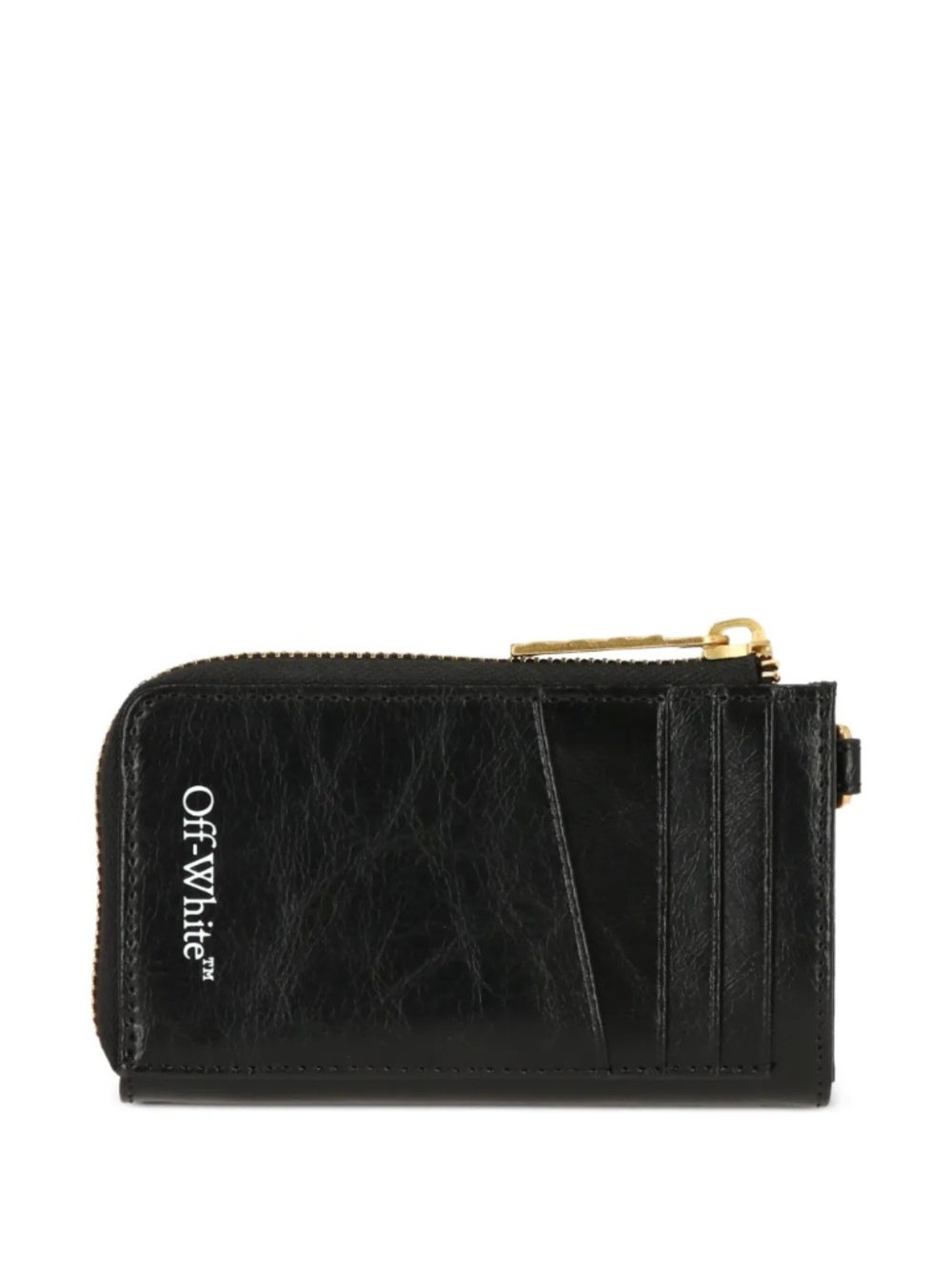 Rare (Hard to Find Brand New) Off-White Black Leather Zip Key Pouch Wallet Card - Picture 3 of 11